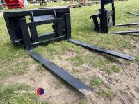 Pair of forks c/w Bobcat brackets - 2