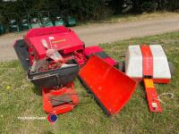 Implements for Countax garden tractor - Countax scarifier & grassbox, lawn groomer sprayer, snow plough blade, Countax tractor bonnet and Westwood seeder - 4