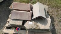 Pallet of stone flags & ridge tiles - 2