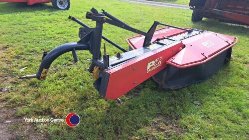 PZ Greenland CM170 tractor mounted drum mower, PTO shaft and blade change tool in office.