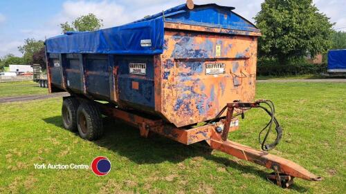 Griffiths 10T corn trailer c/w easy sheet and grain chute