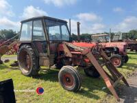 Zetor 6718 tractor with Quicke loader, February 1973. Been stood for some time, undercover, all glass in cab. No V5