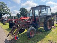 Zetor 6718 tractor with Quicke loader, February 1973. Been stood for some time, undercover, all glass in cab. No V5 - 2