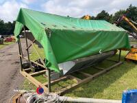 Portable grain pit with rollover sheet and conveyor, 20 TPH - 4