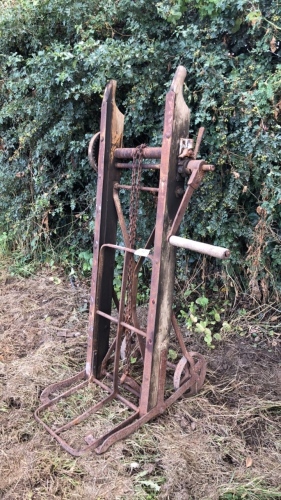 Old winding up barrow