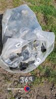 Assorted black guttering connectors, bends, joints etc, all new