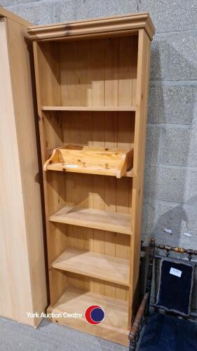 Pine bookcase, small pine shelf