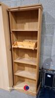 Pine bookcase, small pine shelf