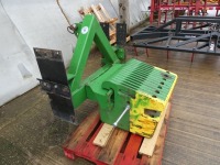 John Deere front weight frame and 14 weights