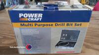 Powercraft multipurpose drill bit set-, complete in case. - 2
