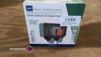 Storm weatherproof double switch outdoor socket. Unused.