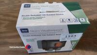 Storm weatherproof double switch outdoor socket. Unused. - 3