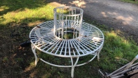 Wrought iron circular tree bench