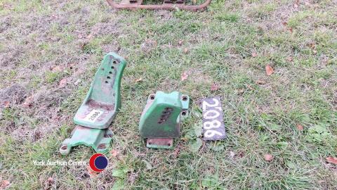 Pair of John Deere mudguard brackets