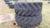 Pair 23.1x26' wheels & tyres - 5