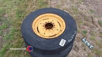 Pair 7.50-16' MF tractor wheels & tyres - 2