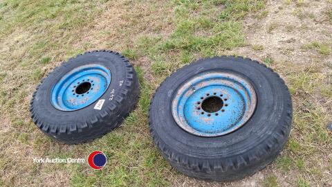 Pair 7.5 x 16' Ferguson Mk 2 trailer wheels, excellent order