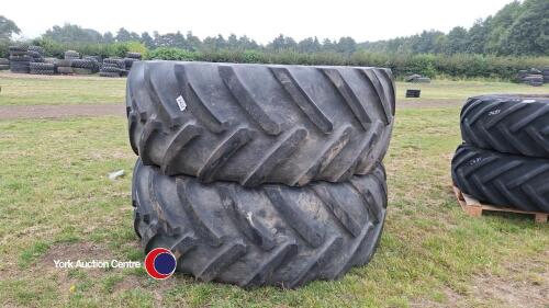 Pair 710/70 R42' Michelin tractor tyres