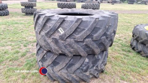 Pair Trellebourg 6.00/70R30' tractor tyres