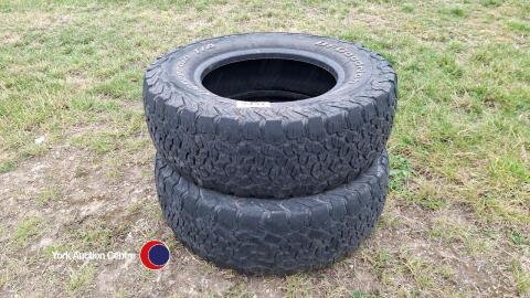 2 x BF Goodrich all terrain tyres 245/70R16