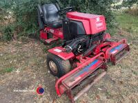 Toro 216 triple cylinder mower, Perkins 3 cylinder diesel engine, key in office
