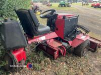 Toro 216 triple cylinder mower, Perkins 3 cylinder diesel engine, key in office - 3
