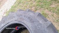 Pair 12.4R24 new Alliance tyres - 2