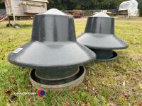 2x Pheasant / poultry feeders