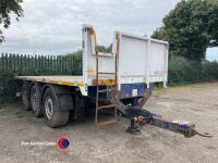 20ft tri axle drawbar trailer