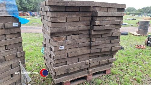 Pallet of wooden chocks