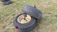 Pair 10.5 85. 15.3 wheels tyres and stub axles - 4