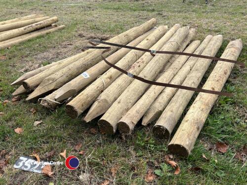 20 x 6ft Round fencing posts