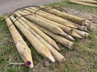 20 x 6ft Round fencing posts - 2