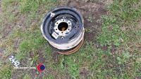 Pair of 16 x 6.00 tractor front wheels - 2