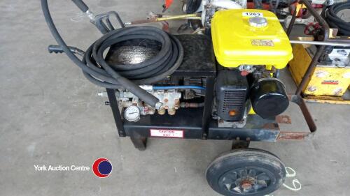 Petrol pressure washer and new hose, working order