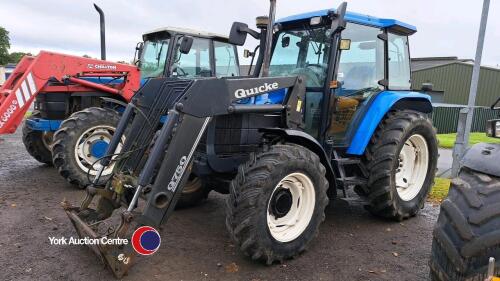 NH TL90 4wd tractor c/w Quicke Q750 loader. CN03 AYM, key in office