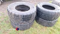 4 x 355/60R18 (13.0/60R18) trailer tyres - good, all removed tubeless - 4