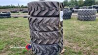 4 x 400/80/24 (15.5/80.24) JCB Sitemaster Loadall tyres. Airtight and ready to fit, 70% remaining tread