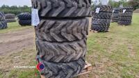 4 x 400/80/24 (15.5/80.24) JCB Sitemaster Loadall tyres. Airtight and ready to fit, 70% remaining tread - 3