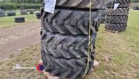 4 x 400/80/24 (15.5 80 24) Alliance Toughtrac Loadall tyres, 60%, checked and tested, hold air and ready for work. Good solid tyres. Any repairs carried out before testing. - 3