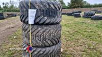 3 x 550/60/22.5 mixed brand flotation tyres, will need tubes and ready to fit. 70% remaining tread - 2