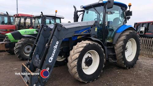 New Holland T6010 tractor with Quicke loader YL59 HJJ, key in office