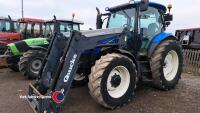 New Holland T6010 tractor with Quicke loader YL59 HJJ, key in office