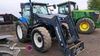 New Holland T6010 tractor with Quicke loader YL59 HJJ, key in office - 2