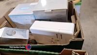 2 x boxes of household including ornaments, decorative teapots, jars and biscuit tin - 3