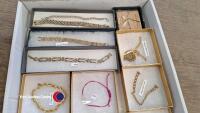 Tray of boxed quality jewellery marked .925, gold plated, Tiffany & Co, bracelet marked Rotary and sterling silver - 3