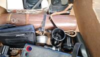 Box of cameras and equipment including Ricoh 35mm SLR camera - 3