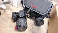 Canon EOS400D digital camera with two lenses, new battery and charger in carry bag, working - 2