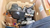 Box of mixed antique cameras - 2