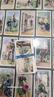 Framed full set of 50 John Player & Sons cycling cigarette cards from 1939 plus full spare set of 50 cards. - 2